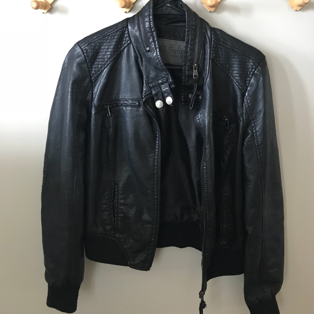 Faux leather jacket